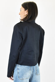 Giacca coreana bottoni navy