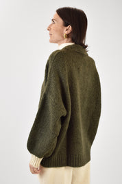 Cardigan tasche bicolore