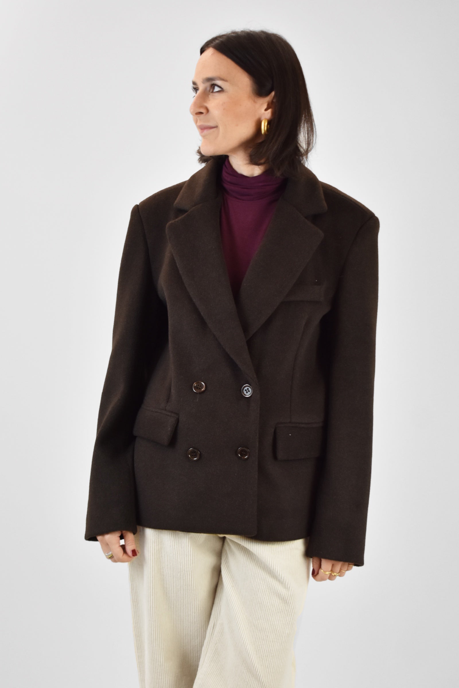 Giacca doppiopetto in panno