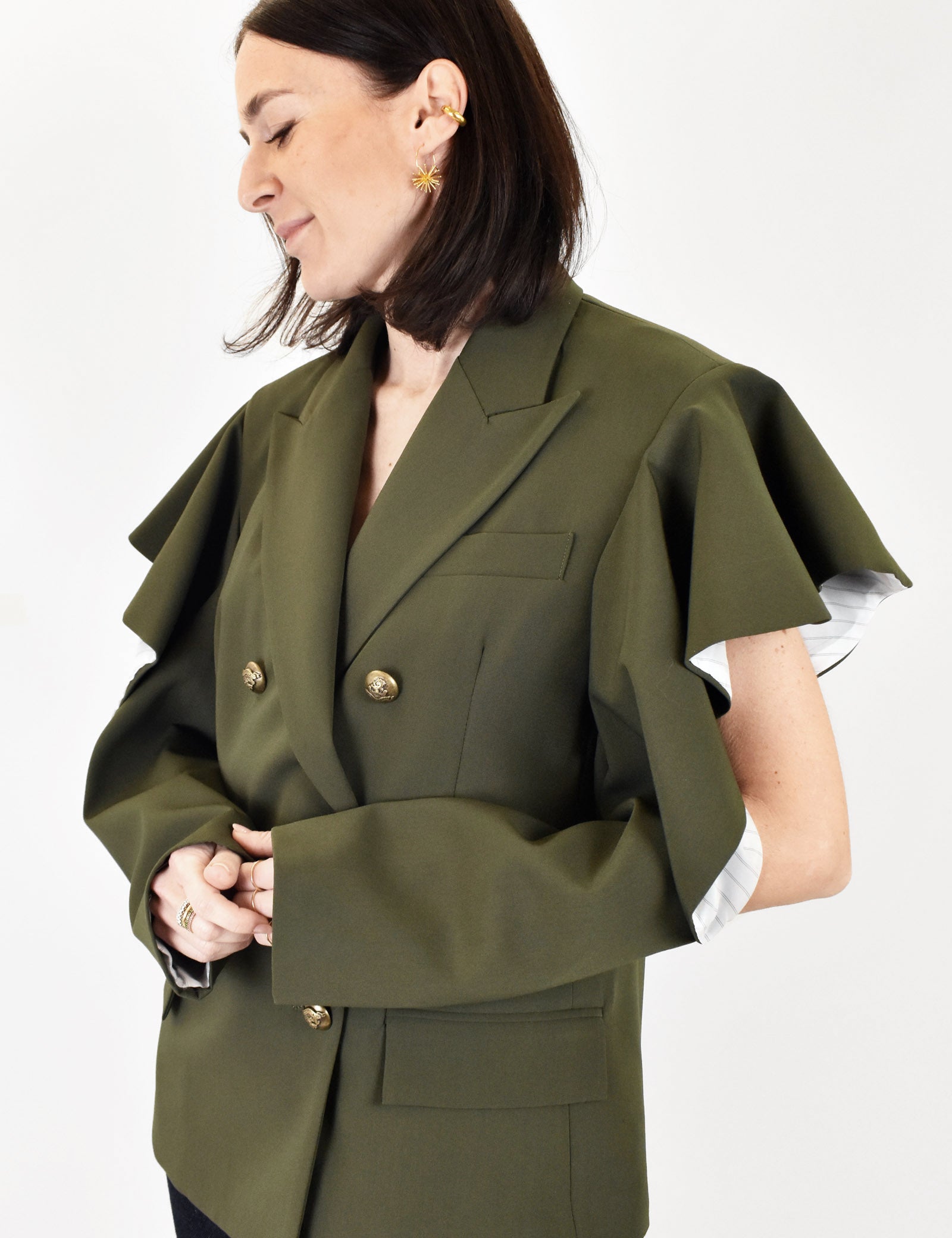 Giacca rouches spalle