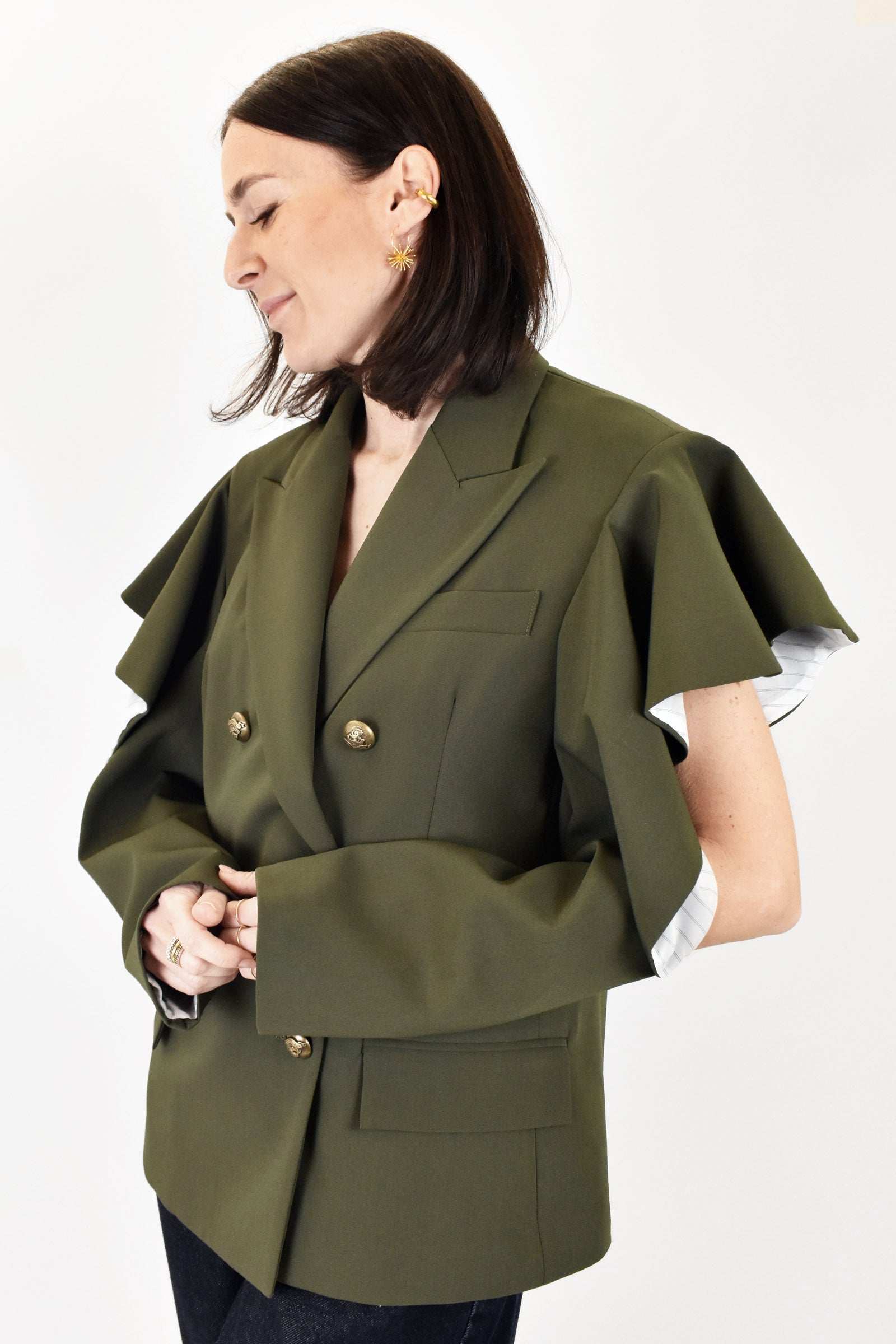 Giacca rouches spalle