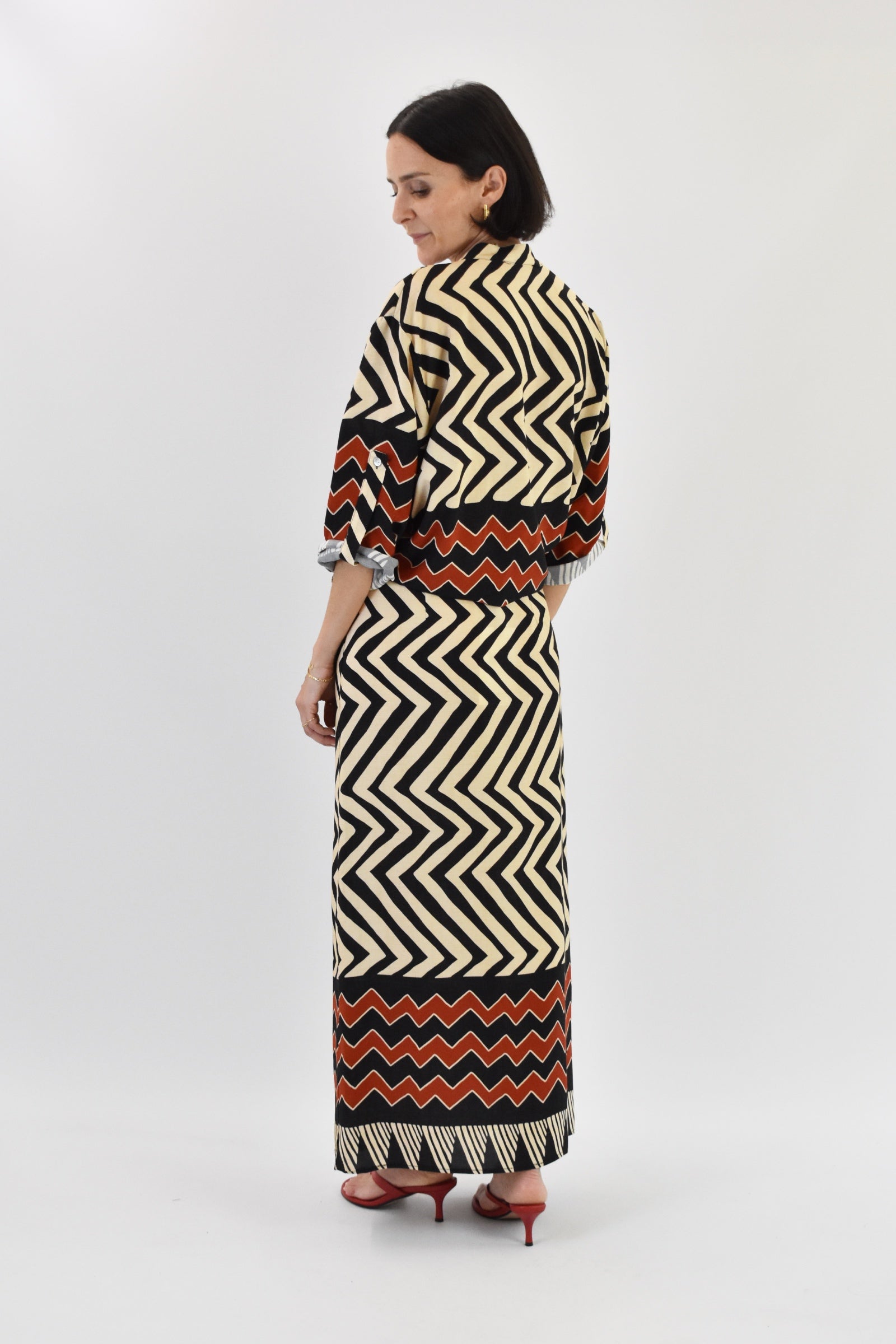 Camicia fantasia zigzag