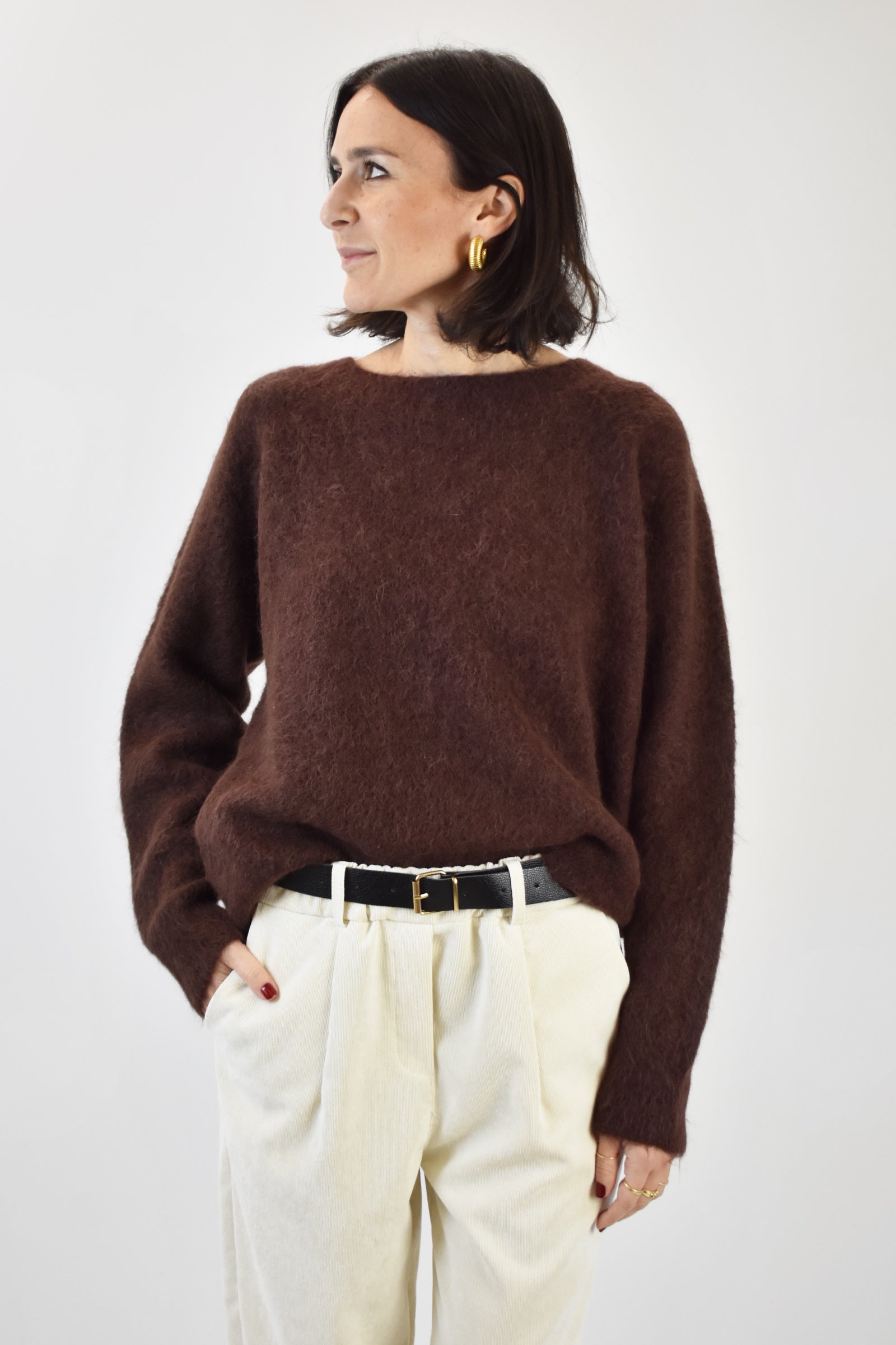 Girocollo alpaca manica raglan