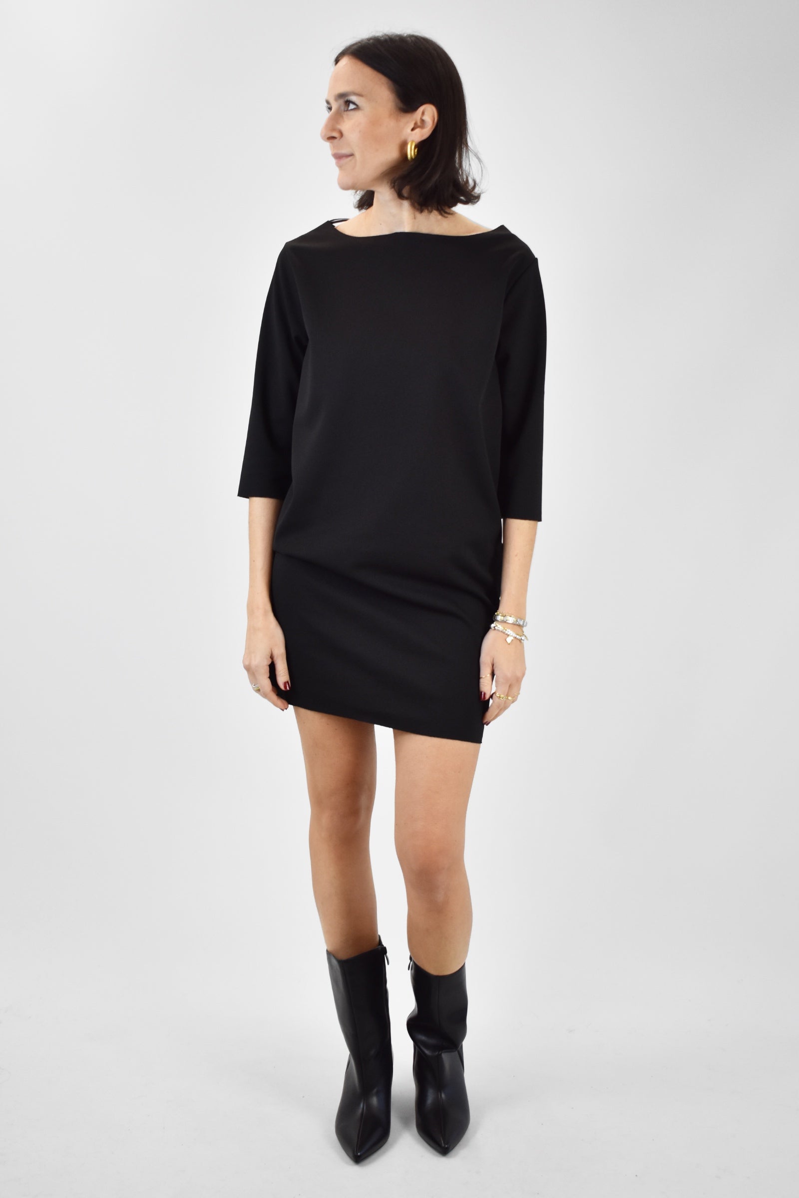 Abito mezza manica crepe