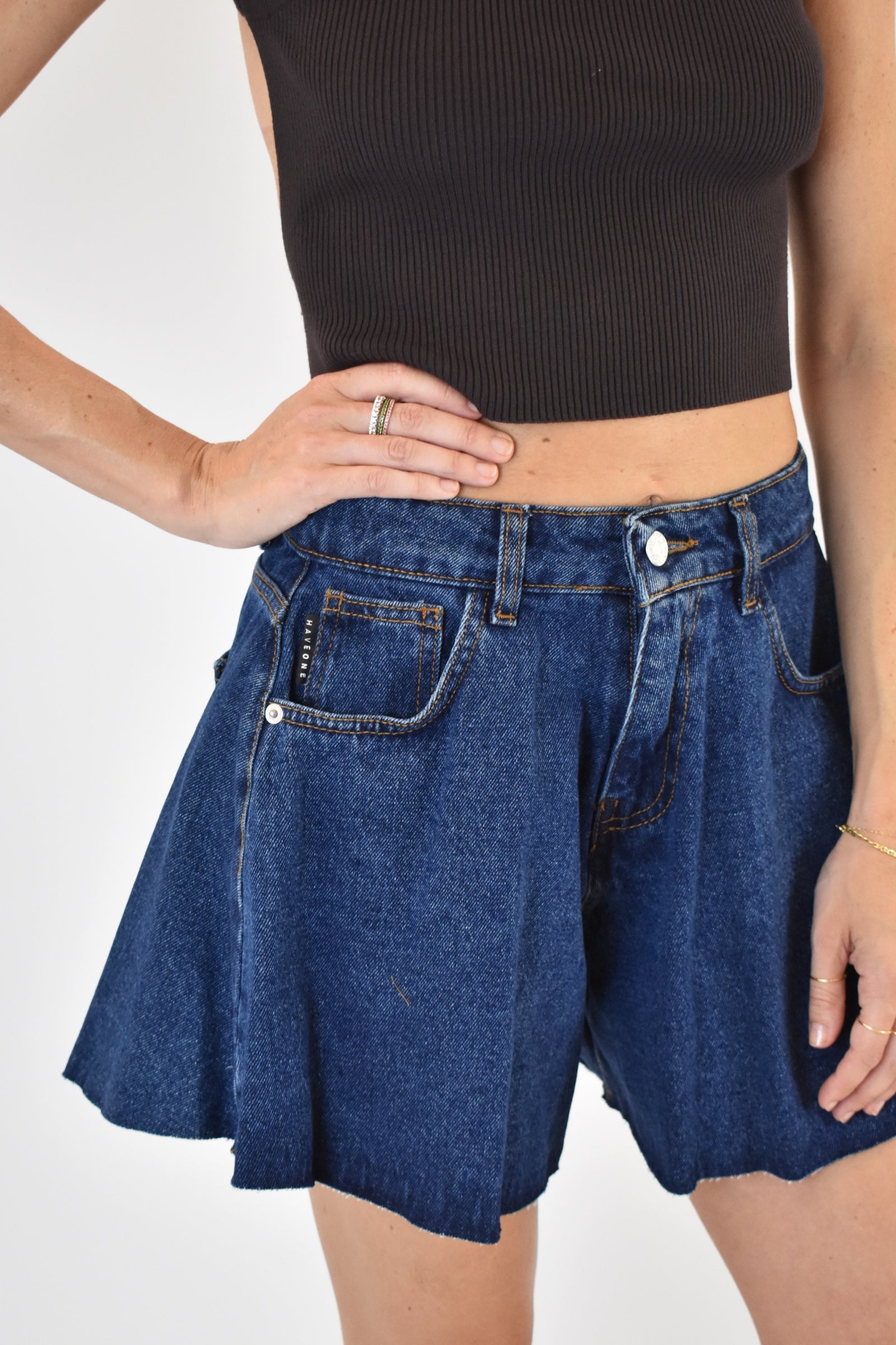 Short farfalla denim