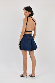 Short farfalla denim