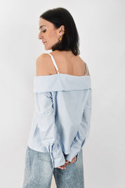 Camicia scollatura e pizzo