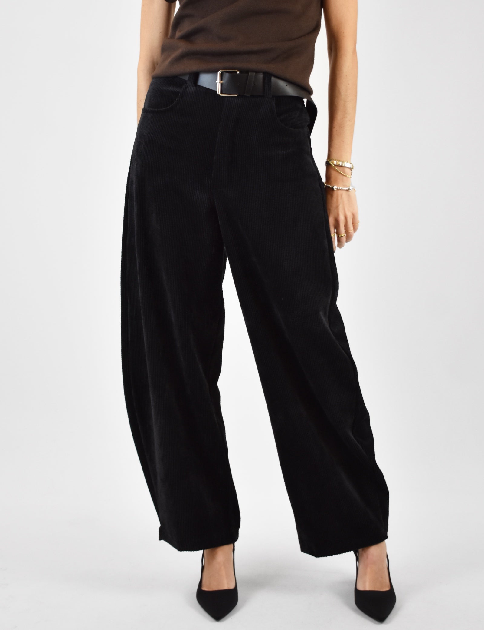 Pantalone balloon velluto