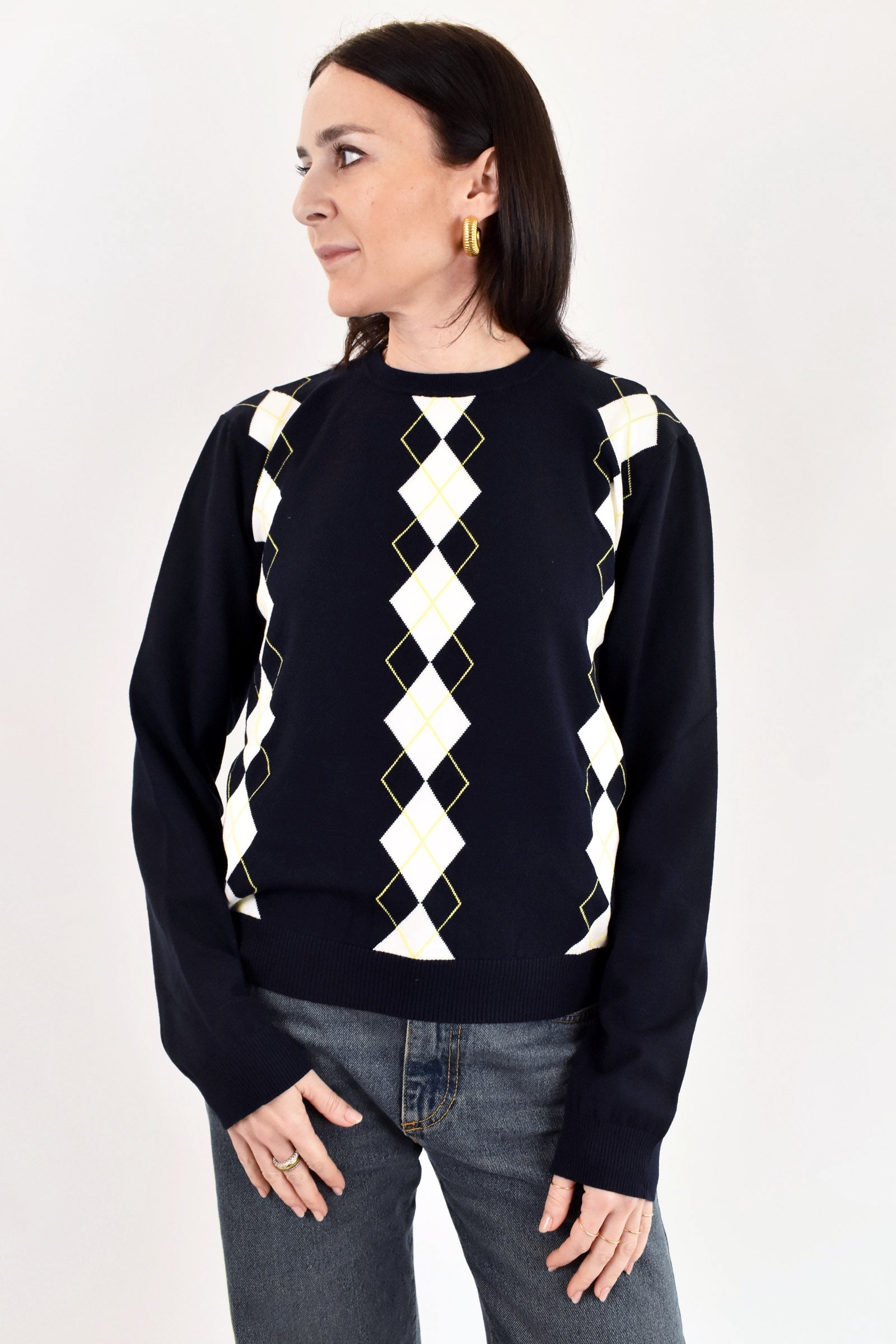 Maglia girocollo rombi