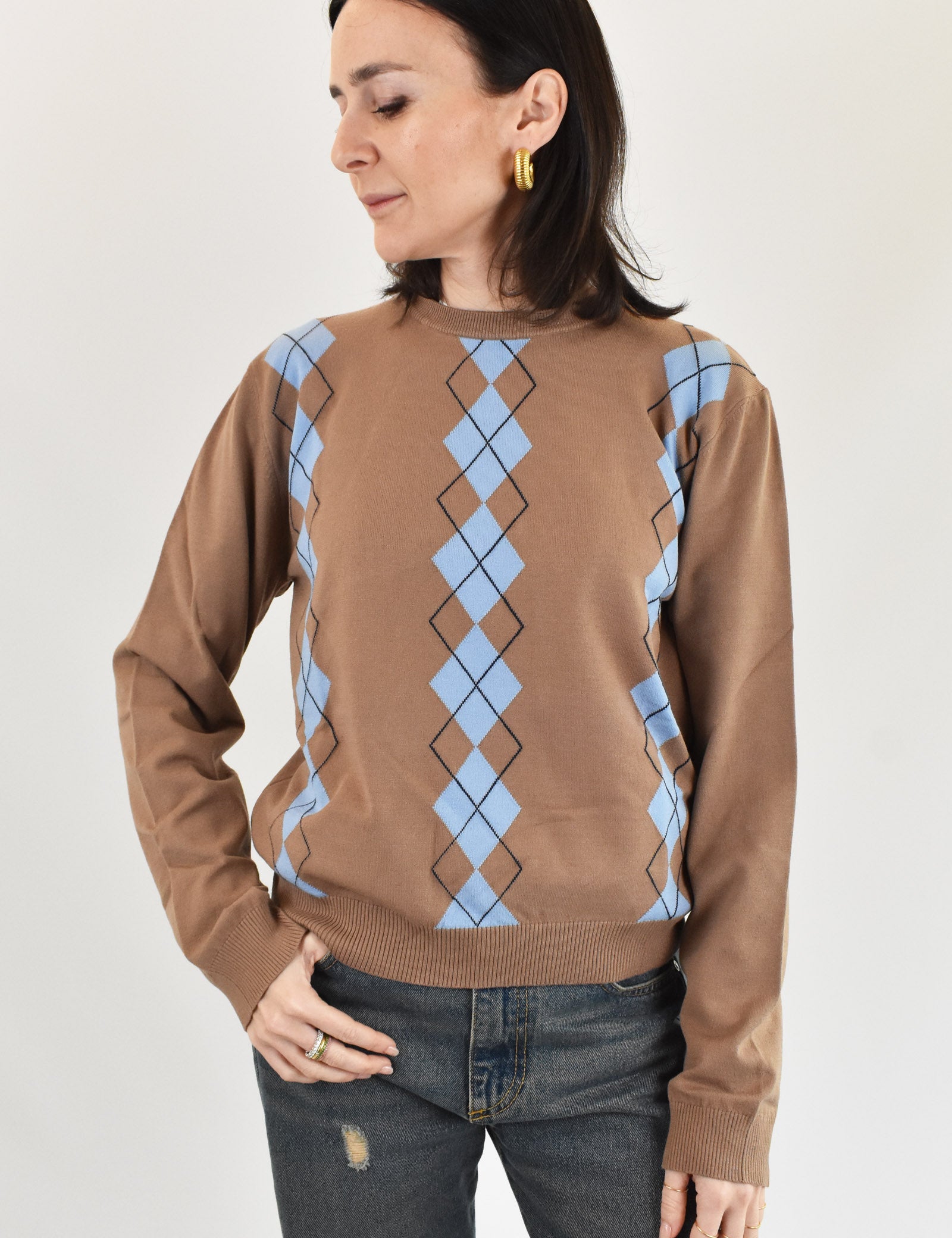 Maglia girocollo rombi