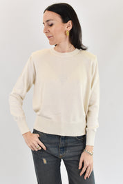 Maglia girocollo spalline