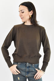 Maglia girocollo spalline