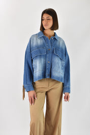 Giubbotto jeans con frange