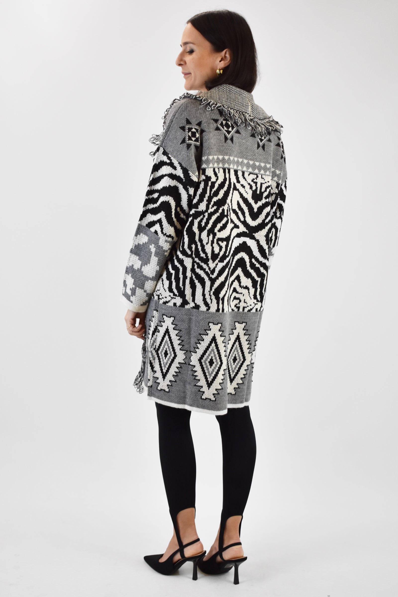 Cardigan jaquard fantasia