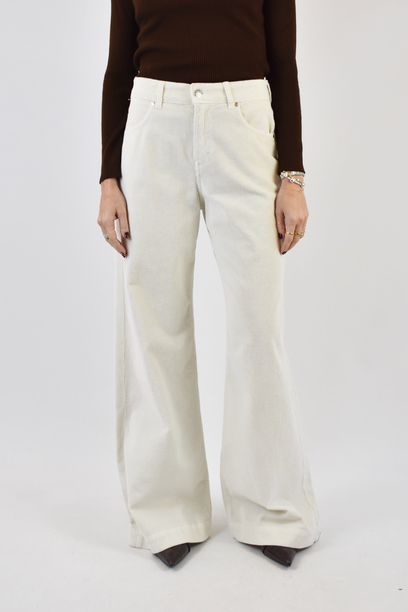 Pantalone maxi tasca velluto