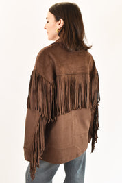 Giubbino ecocamoscio frange