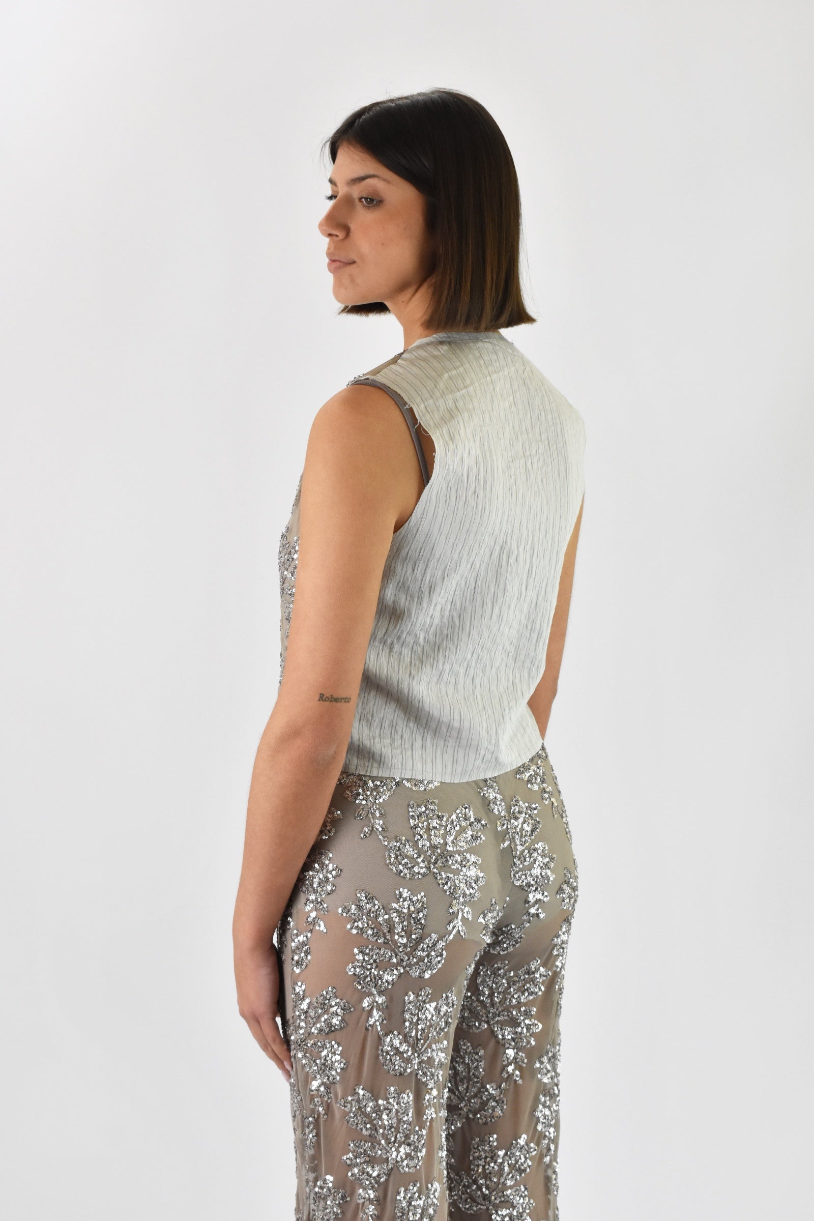 Gilet tulle paillettes