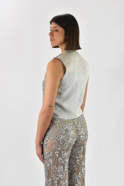 Gilet tulle paillettes