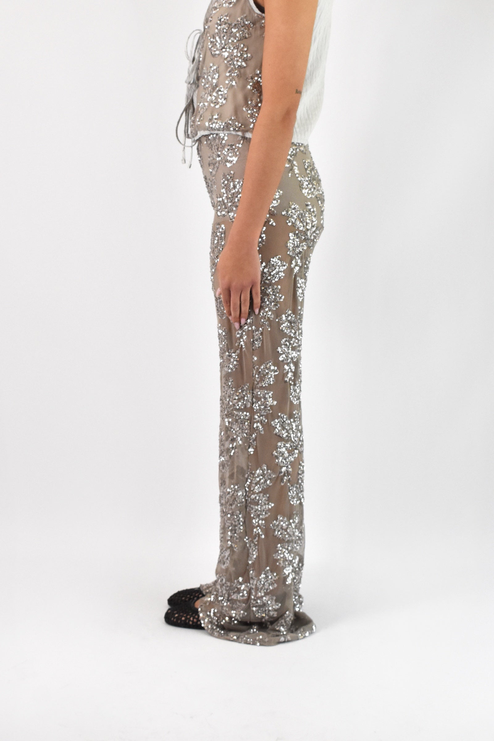 Pantalone tulle paillettes