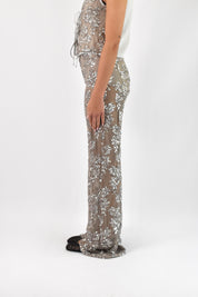 Pantalone tulle paillettes
