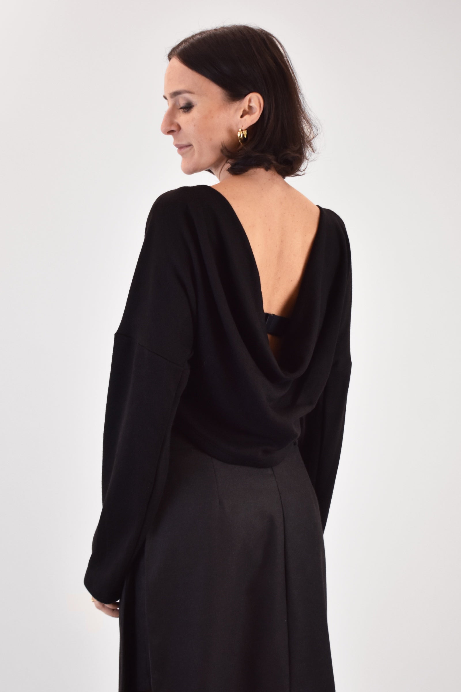 Maglia schiena scollo gronda