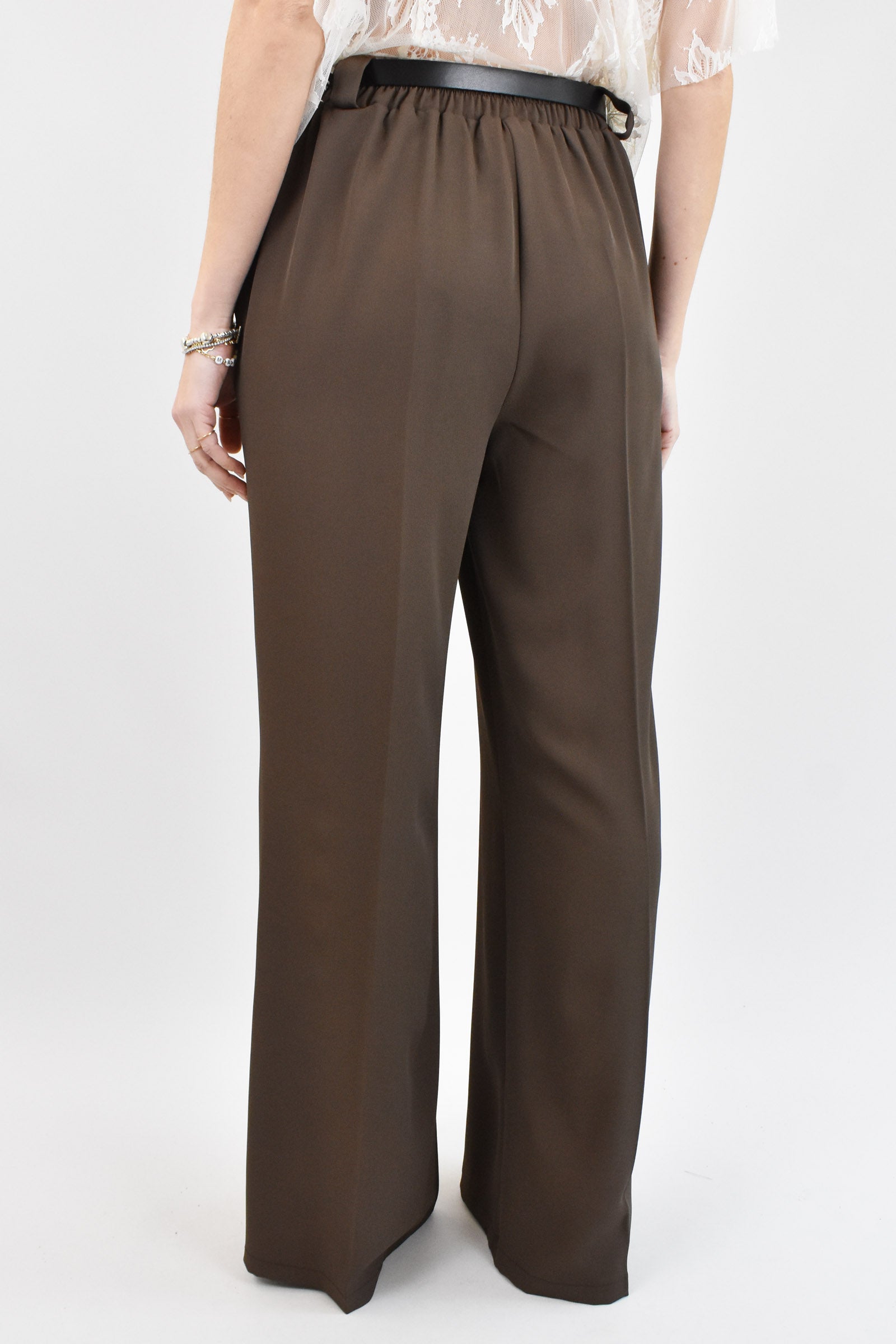 Pantalone palazzo con cintura