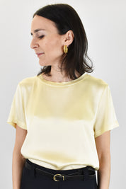 T-shirt in raso girocollo