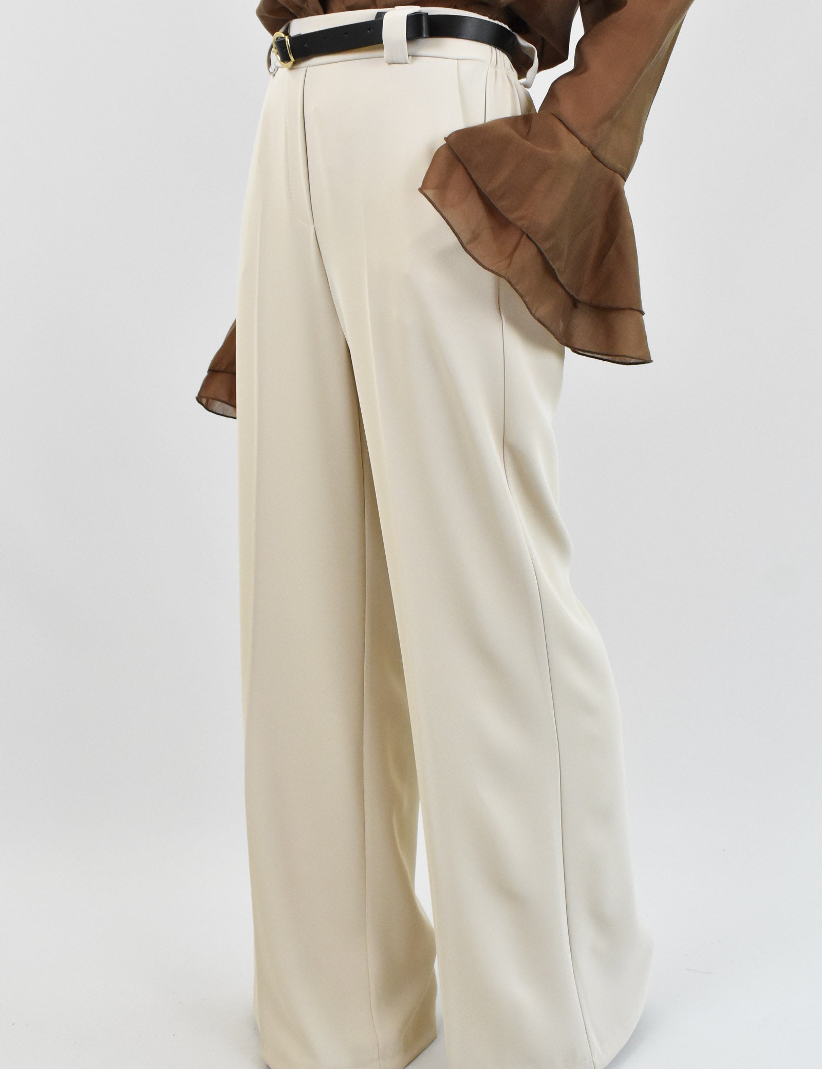 Pantalone palazzo con cintura