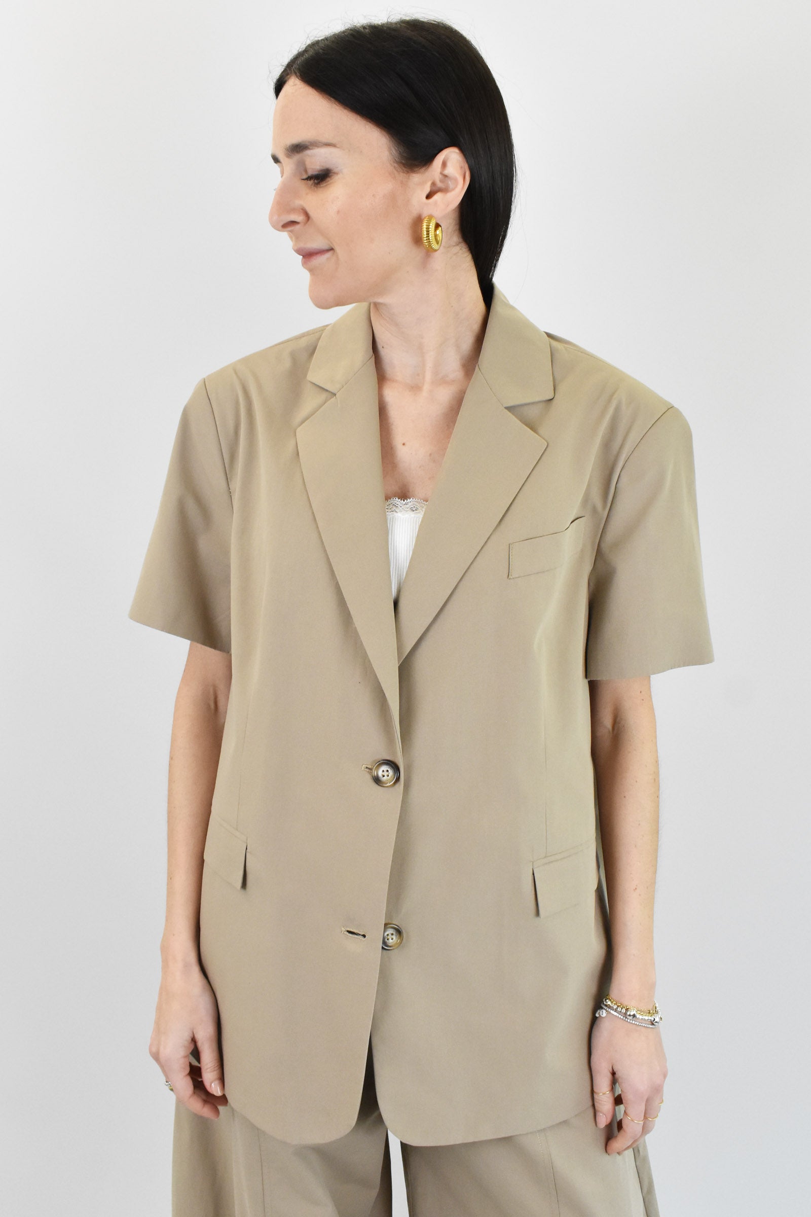 Giacca over manica corta