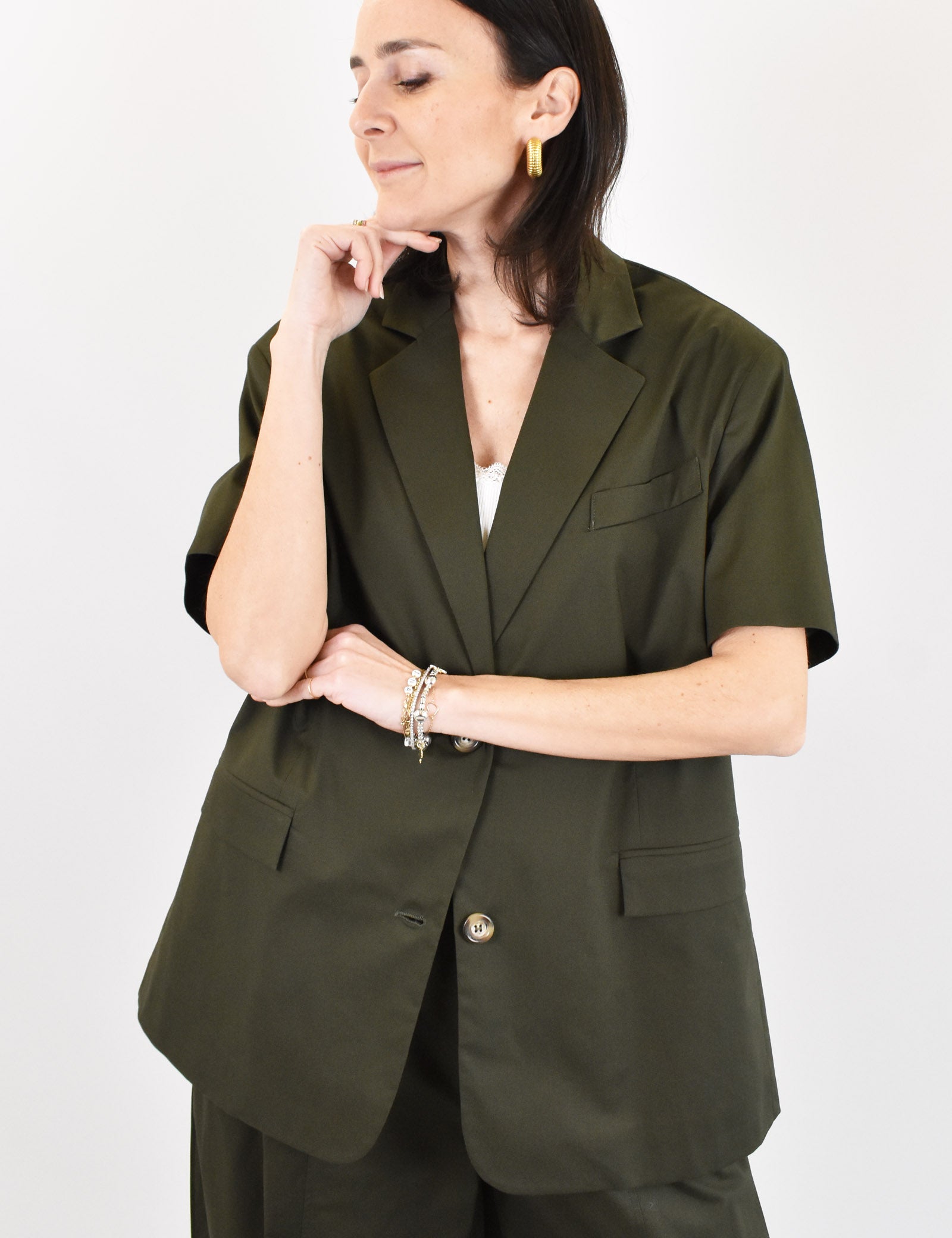 Giacca over manica corta