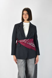 Blazer gessato bandana