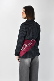 Blazer gessato bandana