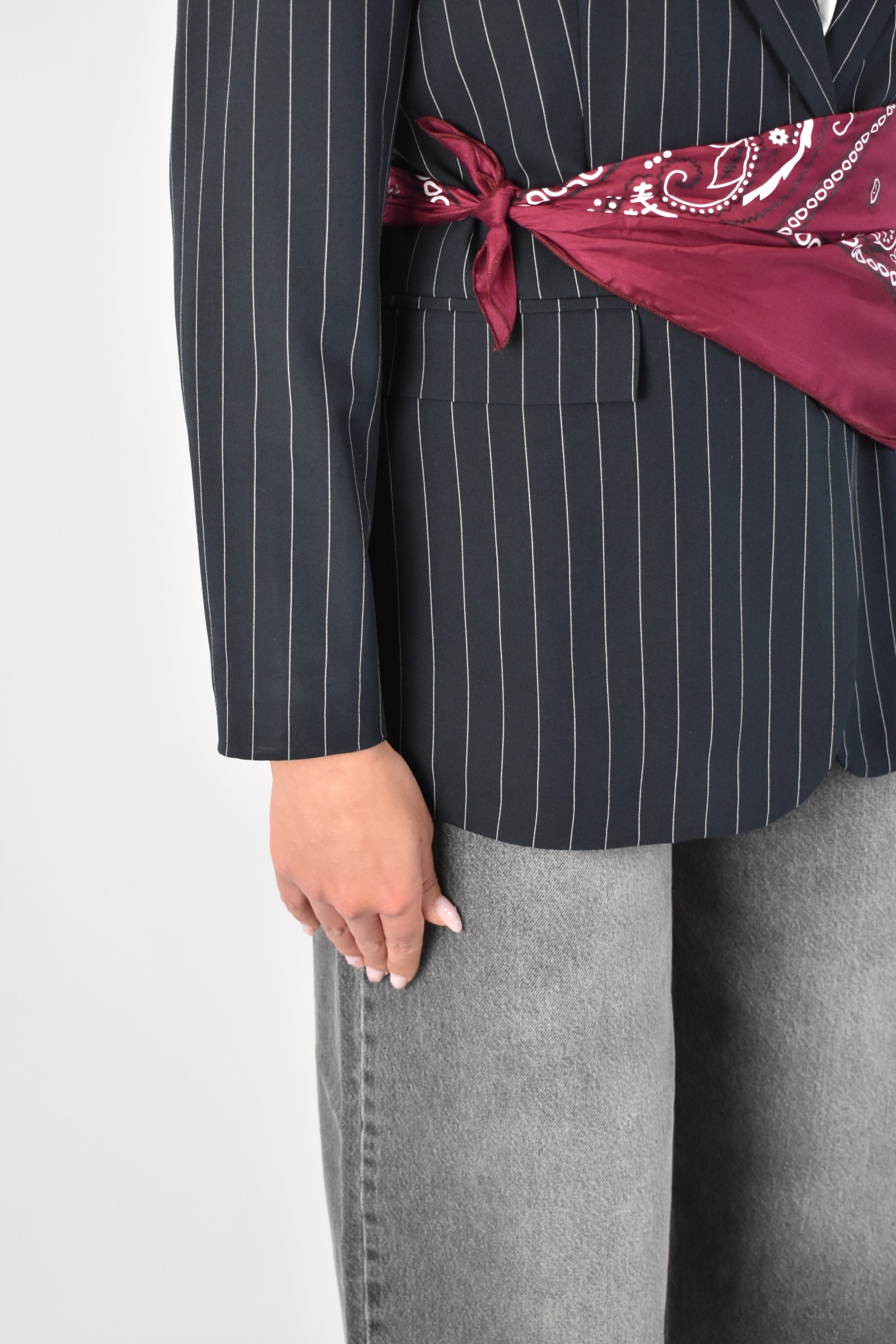 Blazer gessato bandana