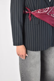 Blazer gessato bandana