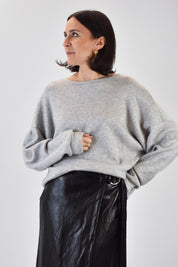 Maglia over con sciarpa