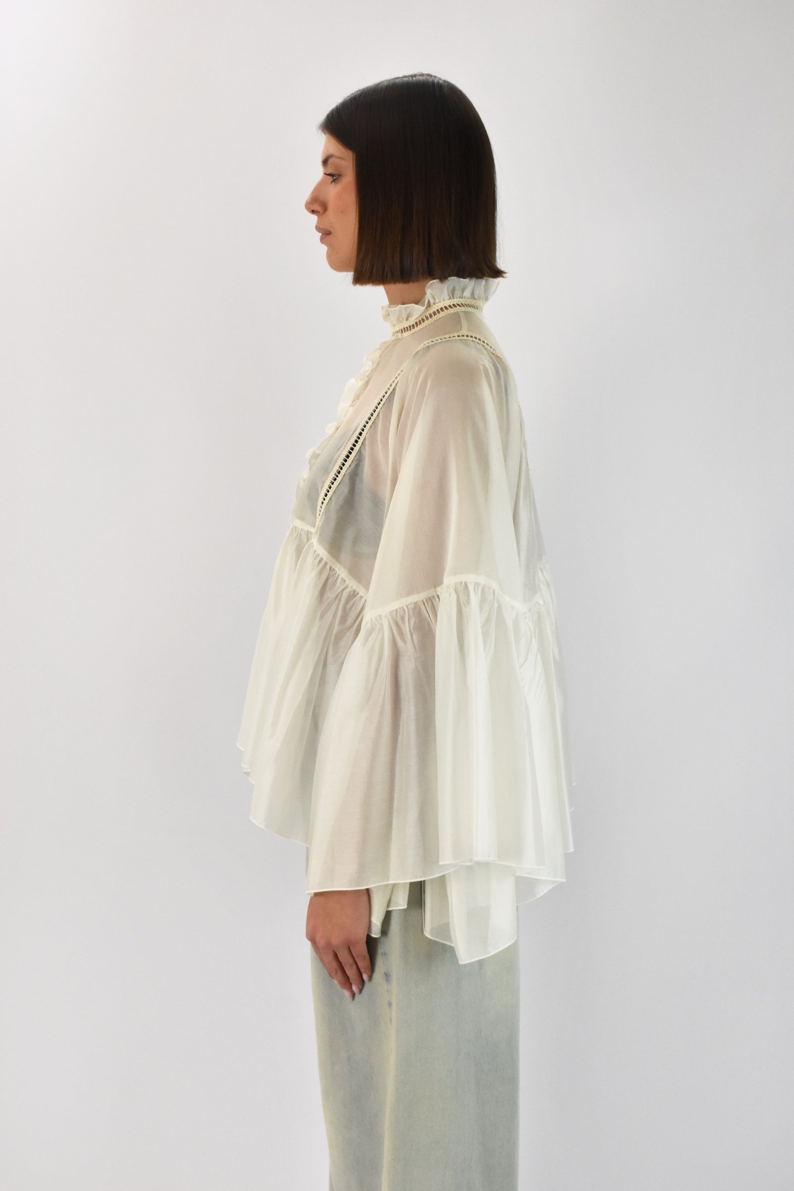 Blusa mantella mussola
