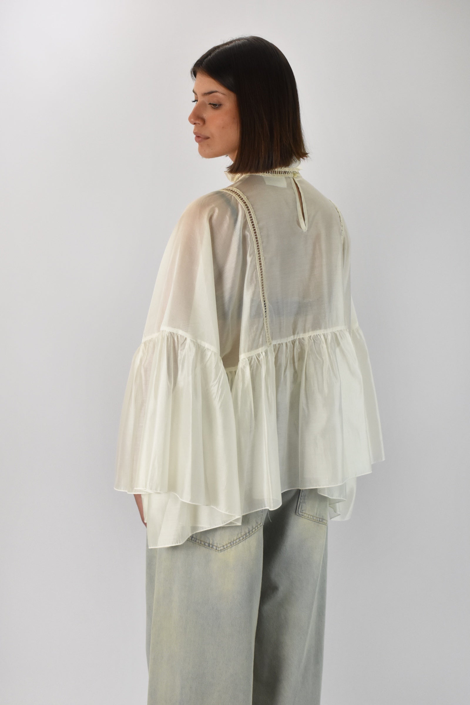 Blusa mantella mussola