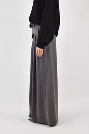 Pantalone largo pinces cintura