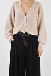 Cardigan 3 bottoni gioiello