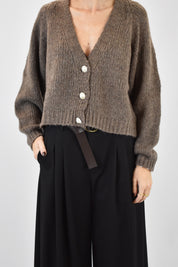 Cardigan 3 bottoni gioiello