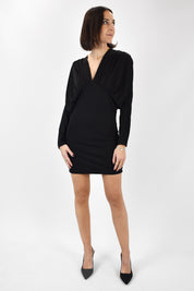 Abito corto scollo V arriccio