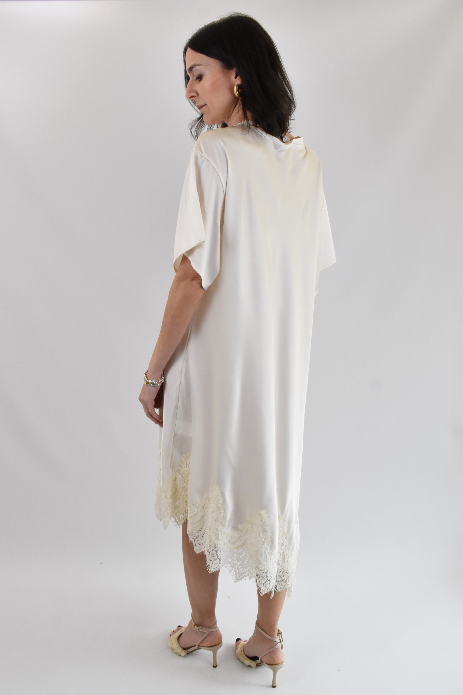 Abito t-shirt pizzo