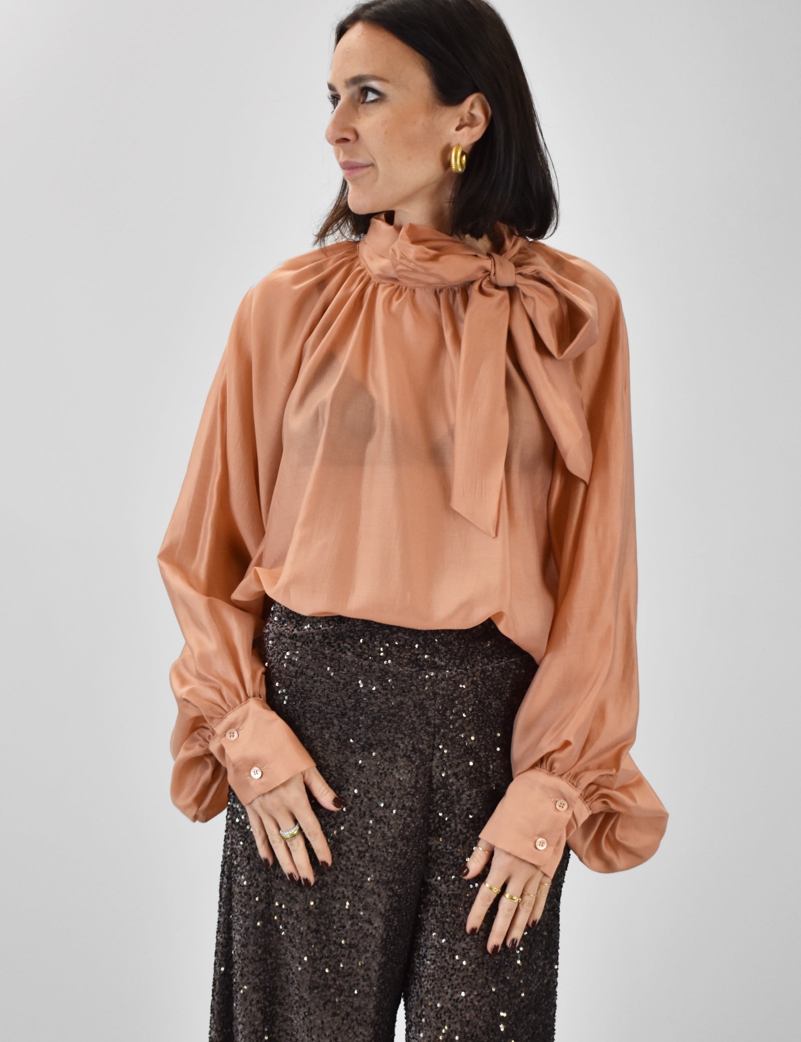 Camicia fiocco tencell