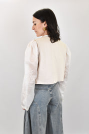 Gilet ricamato fiocco