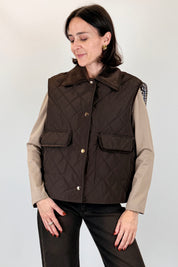 Gilet trapuntato colletto