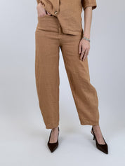 Pantalone balloon lino