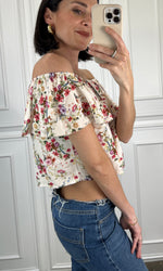 Top schiffer a fiori