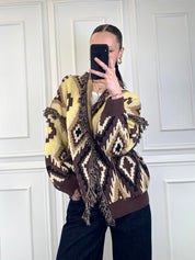 Cardigan rombi all over