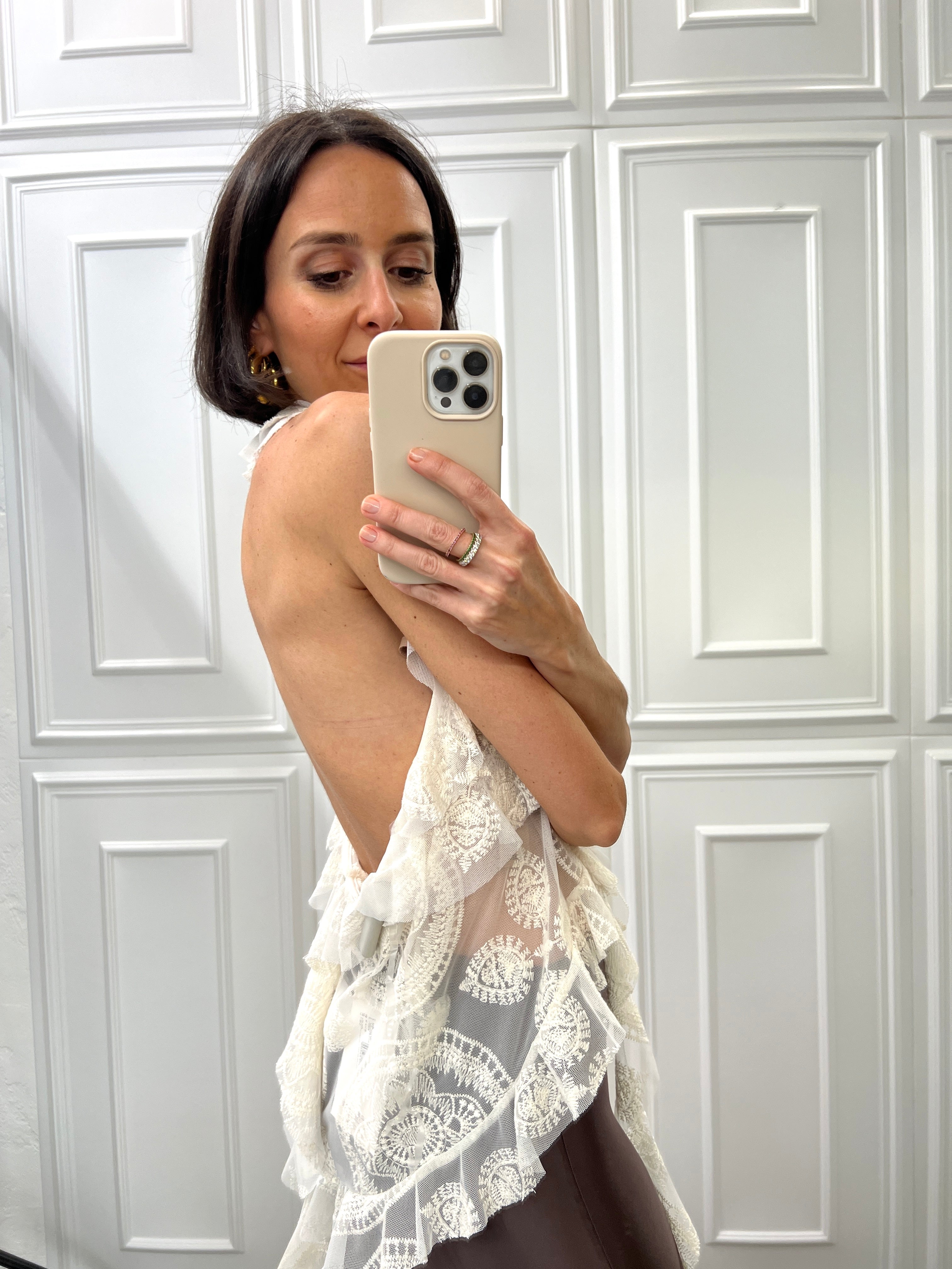 Top rouches e pizzo