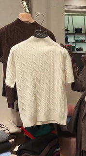 Lupetto trecce 60% lana merino